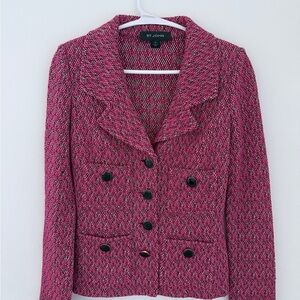 St. John Pink Knit Jacket Blazer Size 0 Made in USA